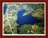 Aerial image of [5850] Lake Louise in Oakland, MI with Cherry Wood frame