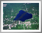 Aerial image of [5852] Lower Scott Lake in Allegan, MI with Silver Metal frame