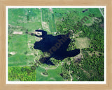 Aerial image of [5855] Lake Maloy in Osceola, MI with Natural Wood frame