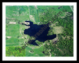 Aerial image of [5855] Lake Maloy in Osceola, MI with Black Metal frame