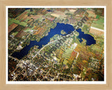 Aerial image of [5857] Maple Lake in Van Buren, MI with Natural Wood frame