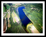 Aerial image of [5858] Lake Marion in Charlevoix, MI with Black Metal frame