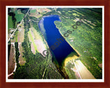 Aerial image of [5858] Lake Marion in Charlevoix, MI with Cherry Wood frame