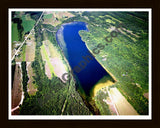 Aerial image of [5858] Lake Marion in Charlevoix, MI with Black Wood frame