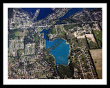 Aerial image of [5860] Marl Lake in Genesee, MI with Black Metal frame