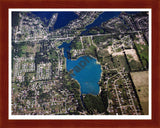 Aerial image of [5860] Marl Lake in Genesee, MI with Cherry Wood frame