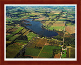 Aerial image of [5861] Matteson Lake in Branch, MI with Cherry Wood frame