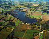 Aerial image of [5861] Matteson Lake in Branch, MI with Canvas Wrap frame