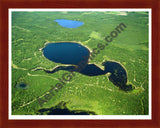 Aerial image of [5862] Lake May in Presque Isle, MI with Cherry Wood frame