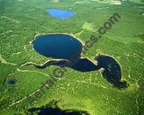 Aerial image of [5862] Lake May in Presque Isle, MI with Canvas Wrap frame