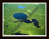 Aerial image of [5862] Lake May in Presque Isle, MI with Black Wood frame