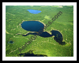 Aerial image of [5862] Lake May in Presque Isle, MI with Black Metal frame