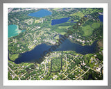 Aerial image of [5865] Upper Long Lake in Oakland , MI with Silver Metal frame