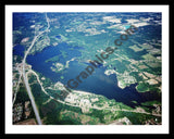 Aerial image of [5866] Kent Lake in Oakland, MI with Black Metal frame