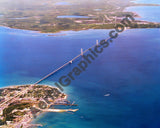 Aerial image of [5867] Mackinac Bridge in Mackinac, MI with Canvas Wrap frame