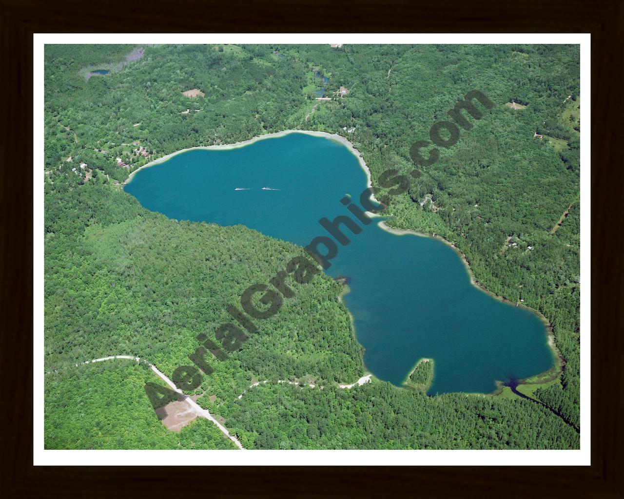 Aerial image of [5868] McCormick in Montmorency, MI with Black Wood frame