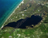 Aerial image of [5869] Bar Lake in Manistee, MI with Canvas Wrap frame