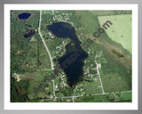 Aerial image of [586] North Lake in Tuscola/Lapeer, MI with Silver Metal frame