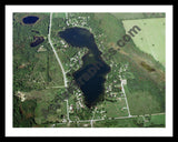 Aerial image of [586] North Lake in Tuscola/Lapeer, MI with Black Metal frame