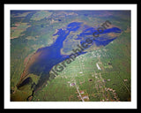 Aerial image of [5870] Tawas Lake in Iosco, MI with Black Metal frame