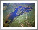 Aerial image of [5870] Tawas Lake in Iosco, MI with Silver Metal frame