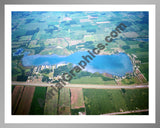 Aerial image of [5871] Pleasant Lake in Stueban, IN with Silver Metal frame