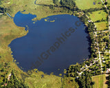 Aerial image of [5875] Batteese Lake in Jackson, MI with Canvas Wrap frame