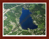 Aerial image of [5876] Beadle Lake in Calhoun, MI with Cherry Wood frame