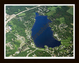 Aerial image of [5876] Beadle Lake in Calhoun, MI with Black Wood frame