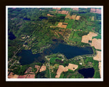 Aerial image of [5877] Pleasant Lake (Big) in St Joseph, MI with Black Wood frame