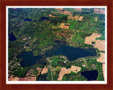 Aerial image of [5877] Pleasant Lake (Big) in St Joseph, MI with Cherry Wood frame