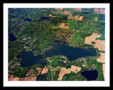 Aerial image of [5877] Pleasant Lake (Big) in St Joseph, MI with Black Metal frame