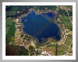 Aerial image of [5881] Pretty Lake in LaGrange, In with Silver Metal frame