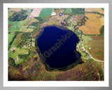 Aerial image of [5882] Ratigan Lake in Kent, MI with Silver Metal frame