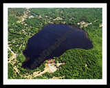 Aerial image of [5885] Robinson Lake in Newaygo, MI with Black Metal frame