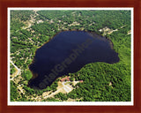 Aerial image of [5885] Robinson Lake in Newaygo, MI with Cherry Wood frame