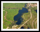 Aerial image of [5886] Big Bradford Lake in Otsego, MI with Black Metal frame