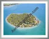 Aerial image of [5887] Diamond Lake Island in Cass, Mi with Silver Metal frame