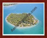 Aerial image of [5887] Diamond Lake Island in Cass, Mi with Cherry Wood frame