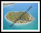 Aerial image of [5887] Diamond Lake Island in Cass, Mi with Black Metal frame