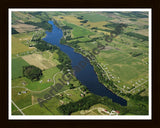 Aerial image of [5888] Duncan Lake in Barry, MI with Black Wood frame