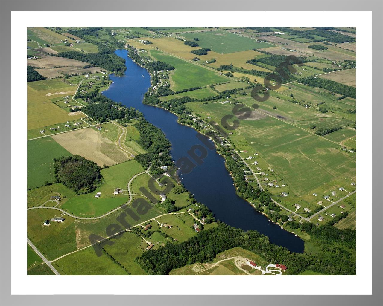 Aerial image of [5888] Duncan Lake in Barry, MI with Silver Metal frame