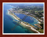 Aerial image of [5890] Bay Harbor Marina in Emmet, Mi with Cherry Wood frame