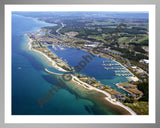 Aerial image of [5890] Bay Harbor Marina in Emmet, Mi with Silver Metal frame