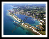 Aerial image of [5890] Bay Harbor Marina in Emmet, Mi with Black Metal frame