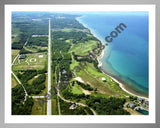 Aerial image of [5892] Bay Harbor Golf Club (Looking West) in Emmet, Mi with Silver Metal frame