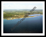 Aerial image of [5893] Bay Harbor in Emmet, Mi with Black Metal frame