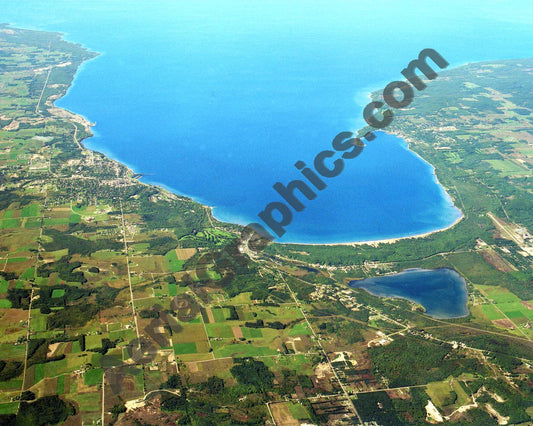 Aerial image of [5894] Little Traverse Bay in Emmet, Mi with No frame