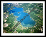 Aerial image of [5896] Lake Angelus in Oakland, MI with Black Metal frame