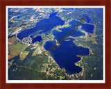 Aerial image of [5897] Gun Lake in Barry, MI with Cherry Wood frame